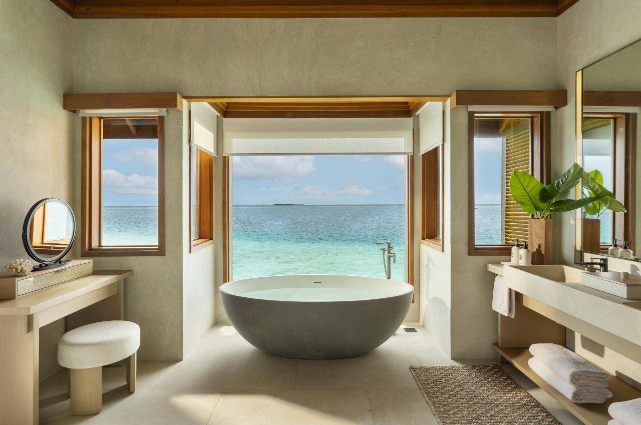 Lagoon Bungalow with Pool, Badezimmer, Huvafen Fushi Maldives
